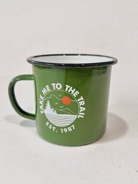 Ozark Trail Coffee Mug Outdoor Equipment "Take me to the trail" Metal Green 17oz